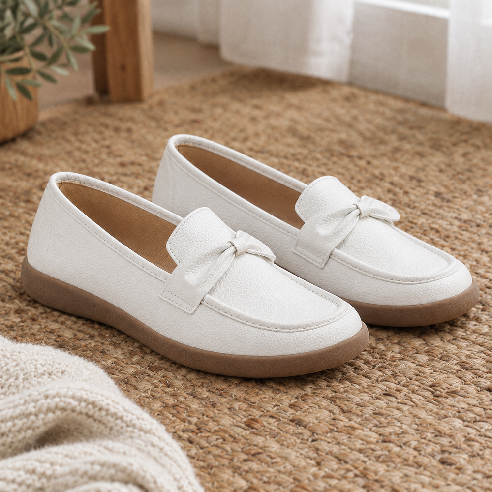Catania Orthopedic Loafers - White - styled