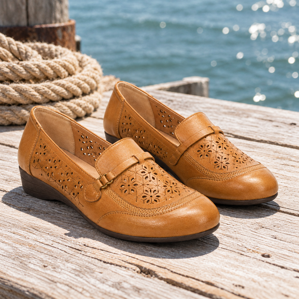 Catania Orthopedic Sandals - Amber - styled