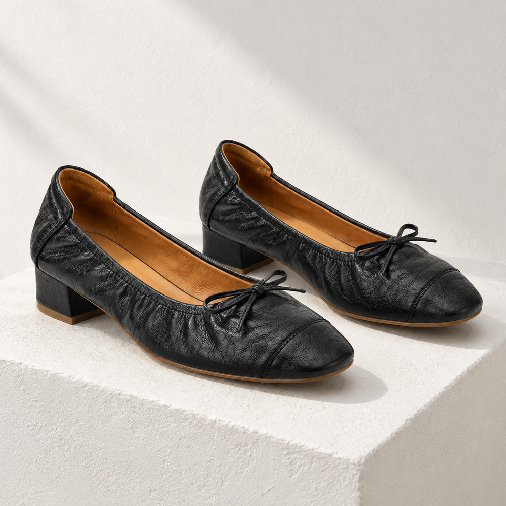 Cremona Orthopedic Ballet Flats - Black - styled