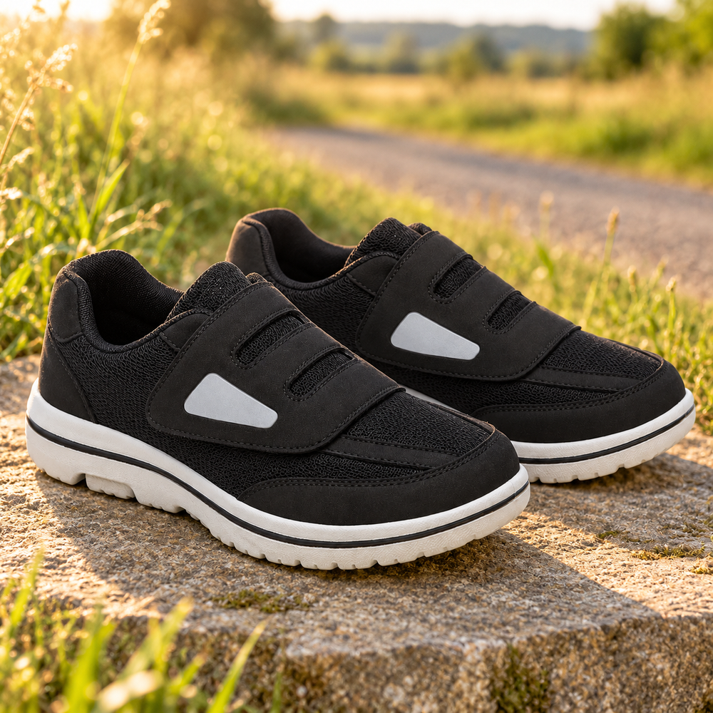 Enna Orthopedic Comfort Shoes - Black - styled
