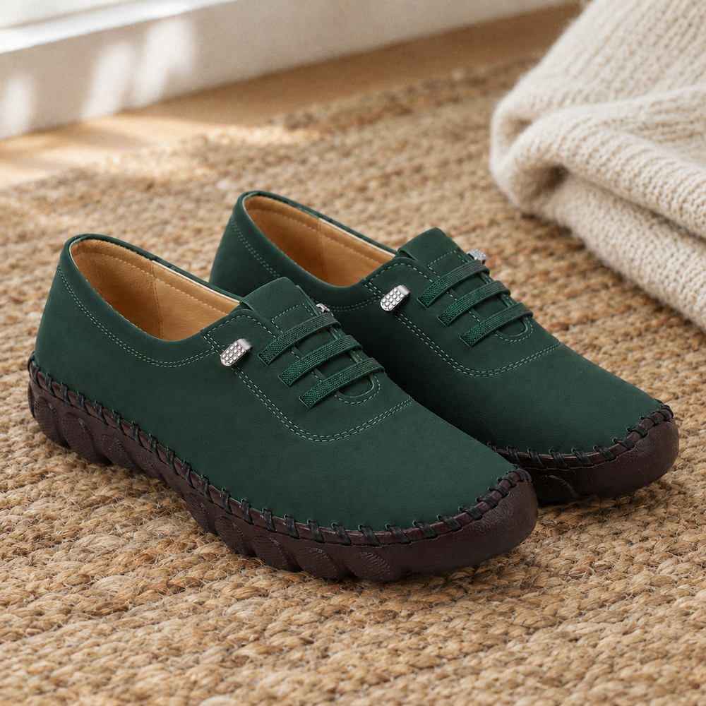 Fiesole Orthopedic Flats - Forest - styled