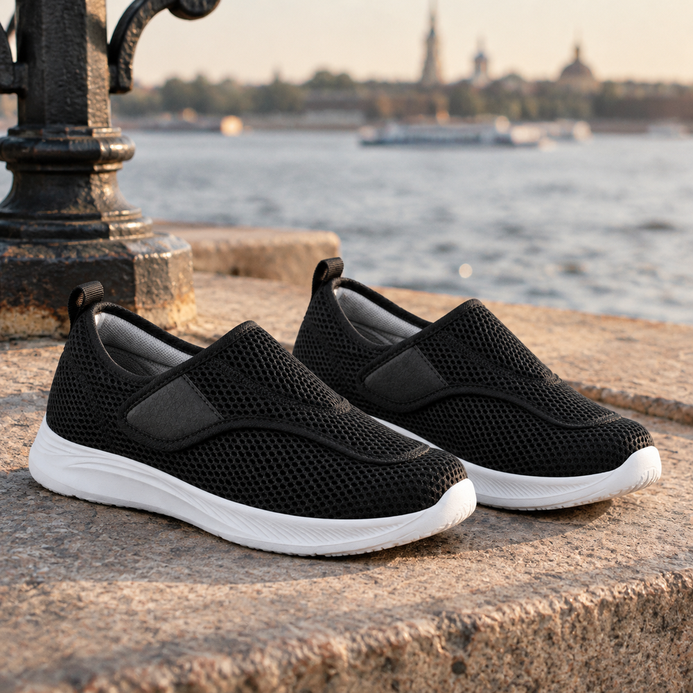 Folgaria Orthopedic Comfort Shoes - Black - styled