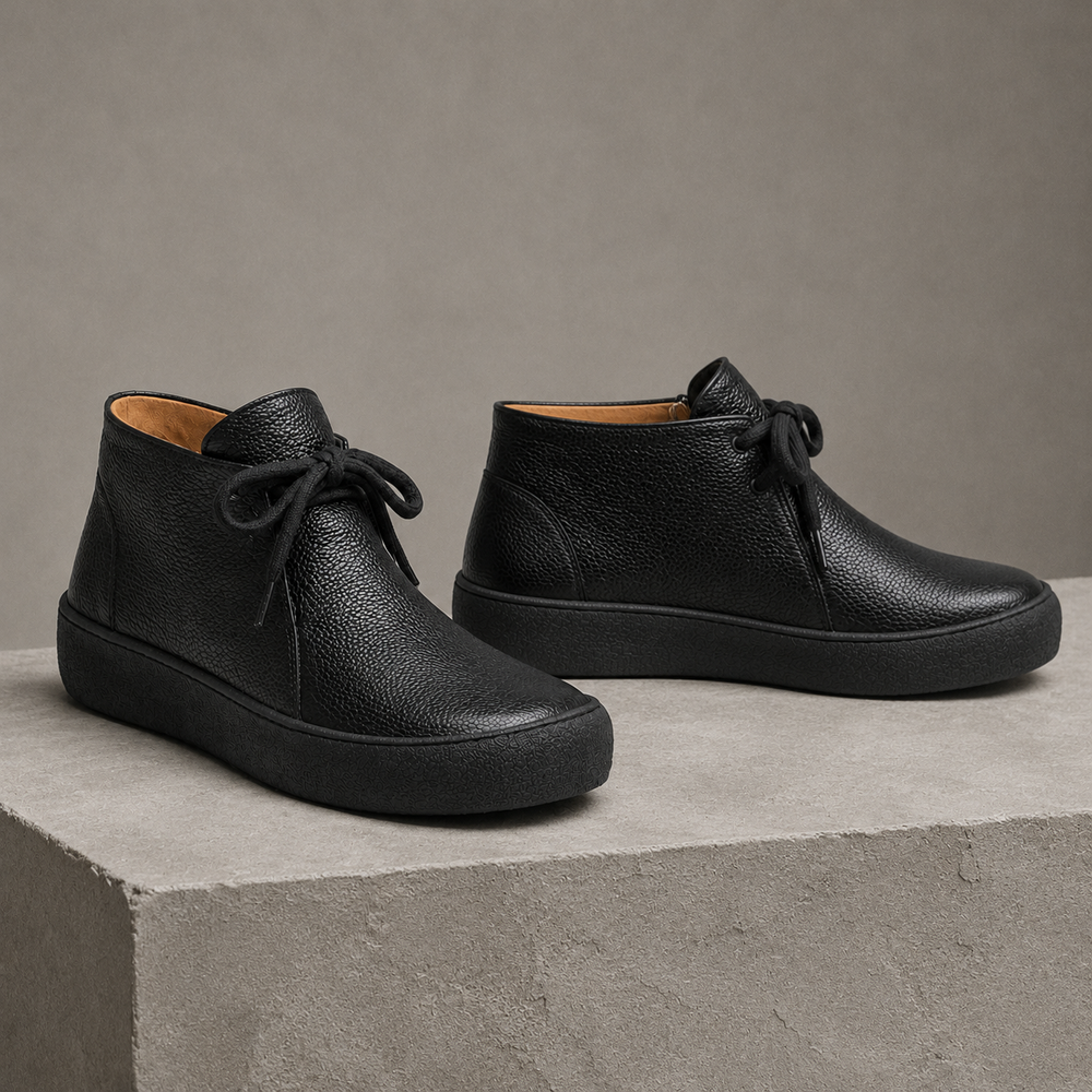 Imola Orthopedic Ankle Boots - Black - styled
