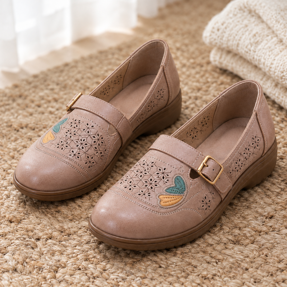 Menaggio Orthopedic Loafers - Dusty Rose - styled