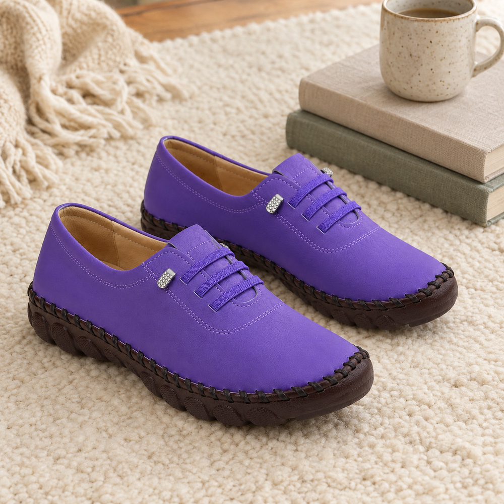 Modena Orthopedic Flats - Indigo - styled