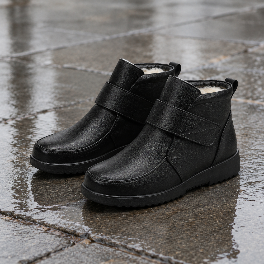 Monza Orthopedic Ankle Boots - Black - styled