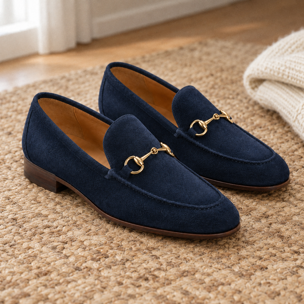 The Porto Orthopedic Loafers - Navy - styled