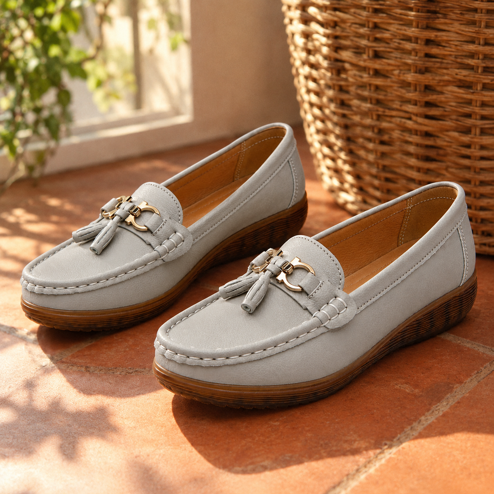 Tivoli Orthopedic Loafers - Grey - styled