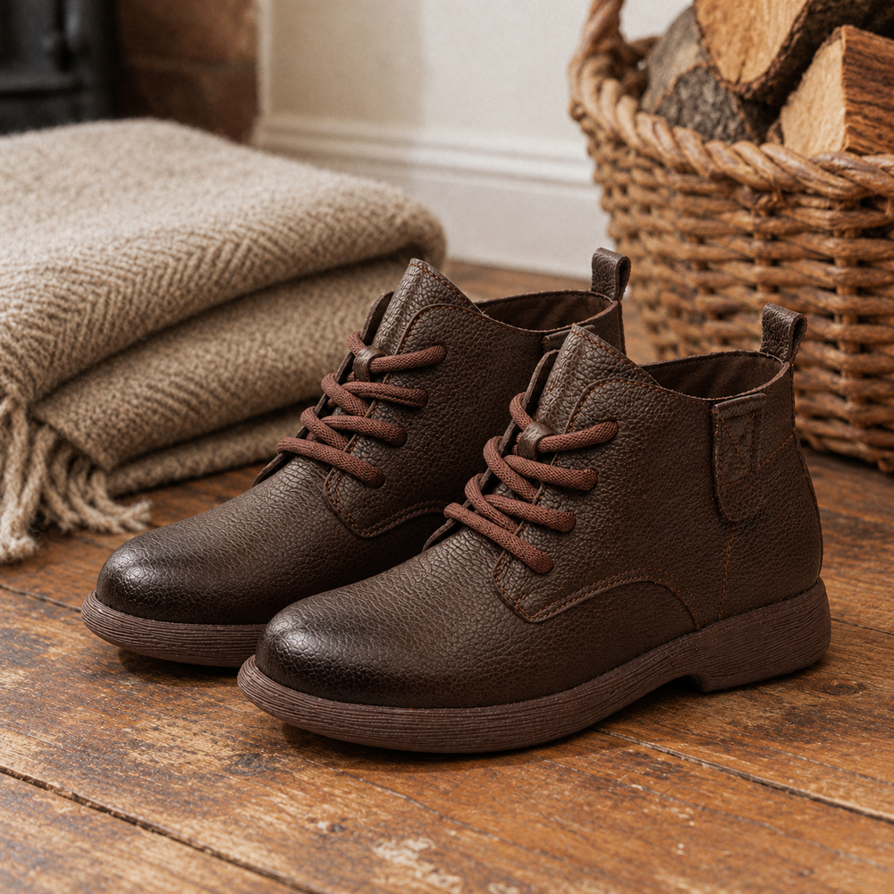 Urbino Orthopedic Ankle Boots - Brown - styled