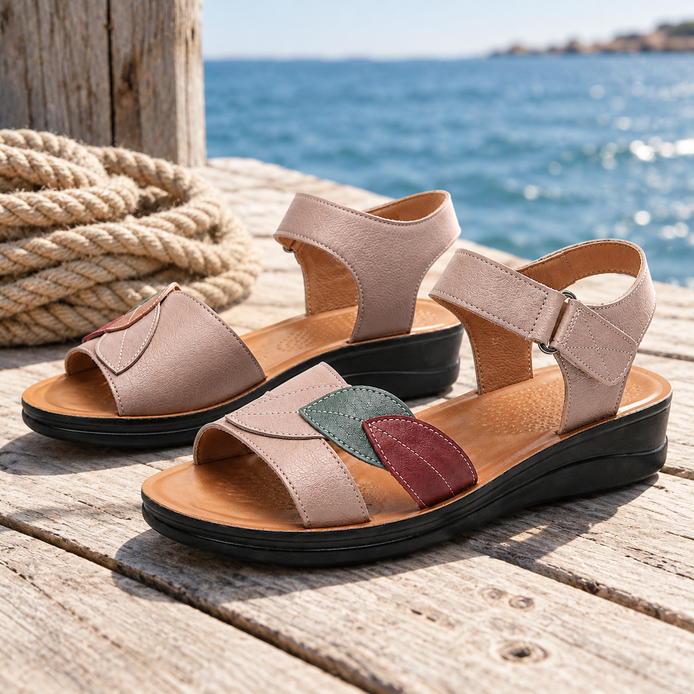 Varese Orthopedic Sandals - Dusty Rose - styled