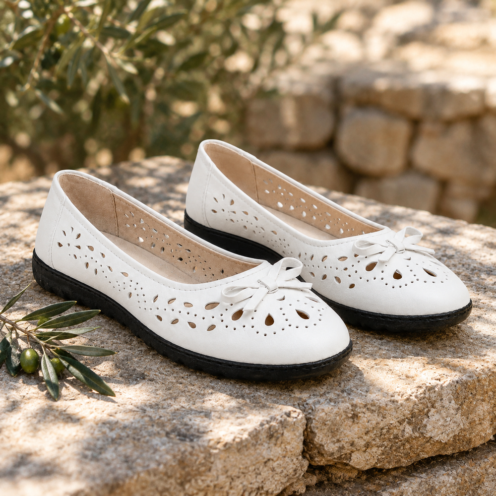 Vicenza Orthopedic Sandals - White - styled