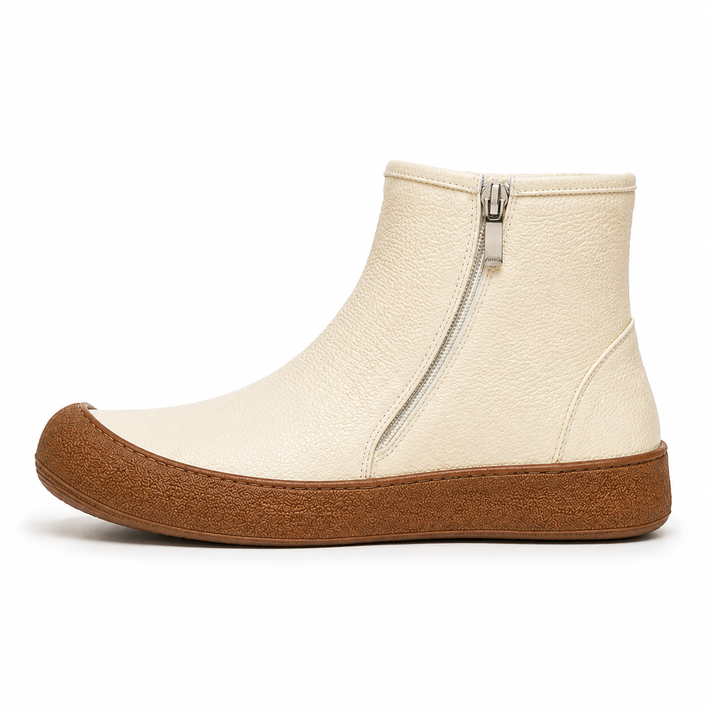 Viterbo Orthopedic Ankle Boots - Beige - side view